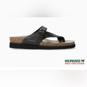 Mephisto Helen Black Waxy Sandal
